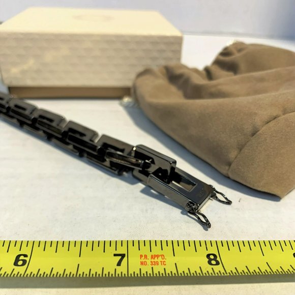 Milor Bronze Unisex Black Bracelet Boston Link 7" - Picture 3 of 3